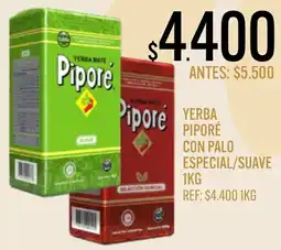 Supermercados Todo Pipore yerba mate con palo suave oferta