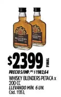 Supermercados Yaguar Blenders whisky petaca oferta