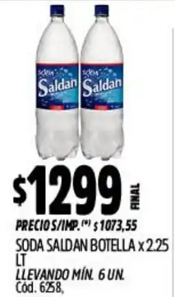 Supermercados Yaguar Saldan soda oferta