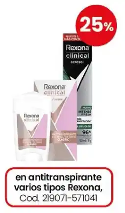 Coto Rexona antitranspirante varios tipos oferta