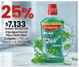 Coto Colgate enjuague bucal Plax Fresh Mint oferta
