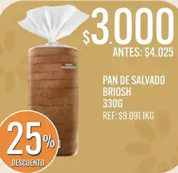 Supermercados Todo Pan de salvado briosh oferta