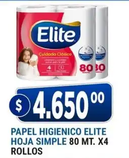 Supermercados Mayor Elite papel higienico hoja simple oferta