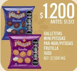 Supermercados Todo Pitusas galletitas mini pitusas par-nor/pitusas frutilla oferta
