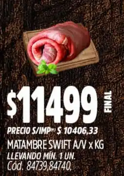Supermercados Yaguar Matambre swift a/v oferta