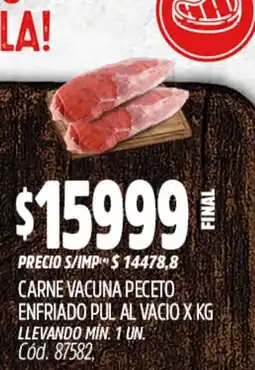 Supermercados Yaguar Carne vacuna peceto oferta