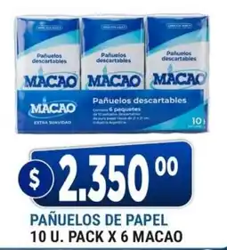 Supermercados Mayor Macao pañuelos descartables oferta