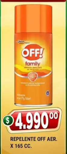 Supermercados Mayor Off! family aerosol repelente de insectos oferta