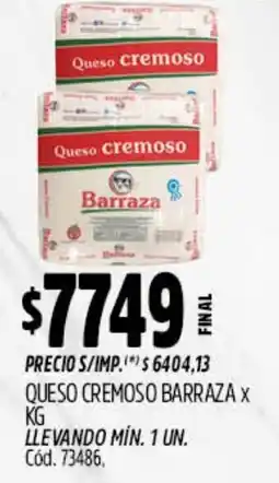 Supermercados Yaguar Barraza queso cremoso oferta