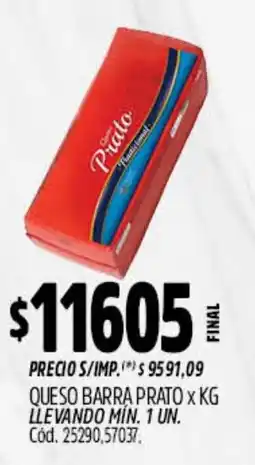 Supermercados Yaguar Prato queso barra oferta