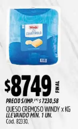 Supermercados Yaguar Windy queso cremoso oferta