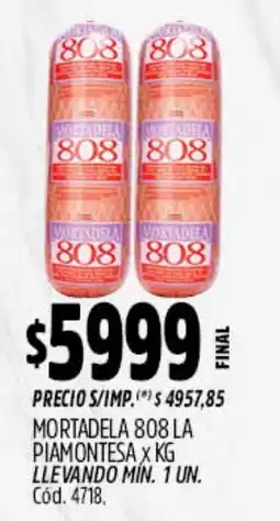 Supermercados Yaguar 808 mortadela piamontesa oferta
