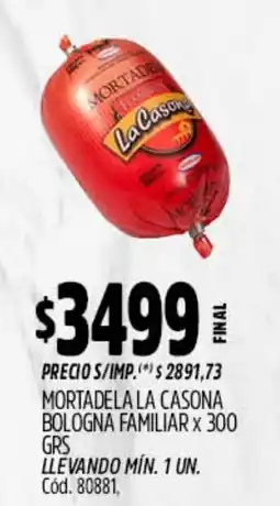 Supermercados Yaguar La casona mortadela bologna familiar oferta