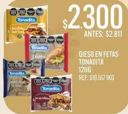 Supermercados Todo Tonadita queso en fetas oferta