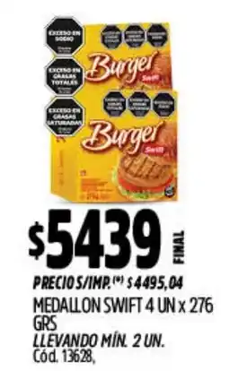 Supermercados Yaguar Burger Swift oferta
