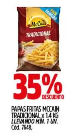 Supermercados Yaguar McCain papas fritas tradicional oferta