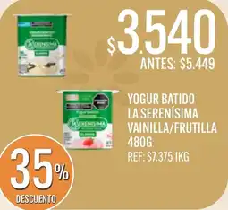 Supermercados Todo La serenisima yogur batido vainilla/frutilla oferta