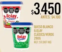 Supermercados Todo Ilolay queso blanco clásico/verde oferta
