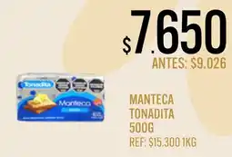 Supermercados Todo Tonadita manteca oferta