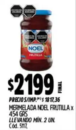 Supermercados Yaguar Noel mermelada frutilla oferta