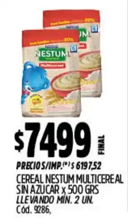 Supermercados Yaguar Nestum cereal multicereal oferta