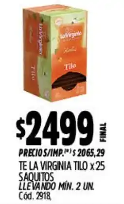 Supermercados Yaguar Te la virginia tilo oferta