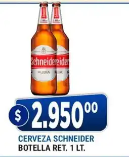 Supermercados Mayor Schneideria cerveza rubia oferta