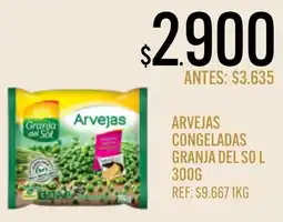 Supermercados Todo Granja del sol arvejas congeladas oferta