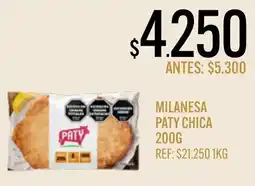 Supermercados Todo Paty milanesa paty chica oferta