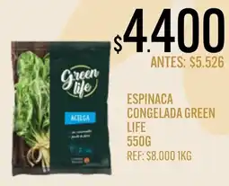 Supermercados Todo Green life espinaca congelada oferta