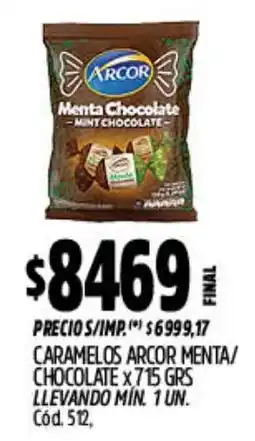 Supermercados Yaguar Arcor caramelos menta chocolate oferta