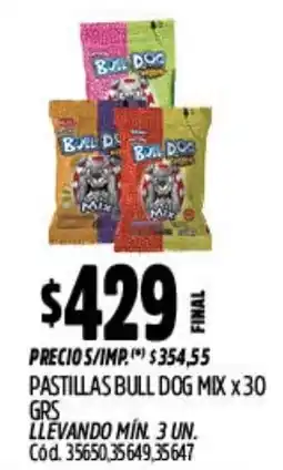 Supermercados Yaguar Bull dog pastillas mix oferta