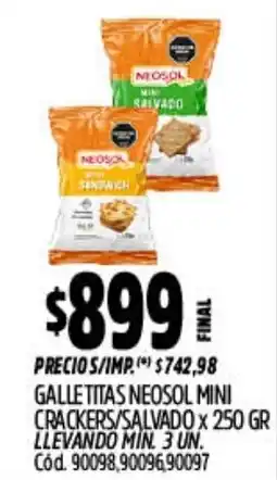Supermercados Yaguar Neosol galletitas mini salvado oferta