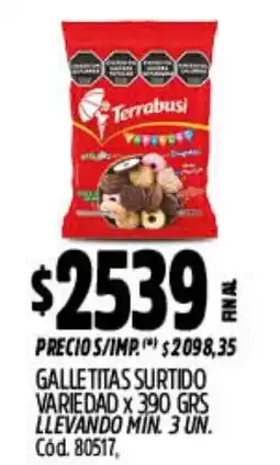 Supermercados Yaguar Terrabusi galletitas surtido oferta