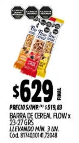 Supermercados Yaguar Flow cereal oferta