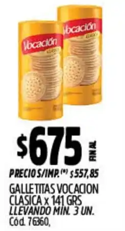 Supermercados Yaguar Vocación galletitas clásica oferta