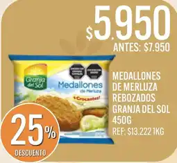Supermercados Todo Granja del Sol medallones de merluza oferta