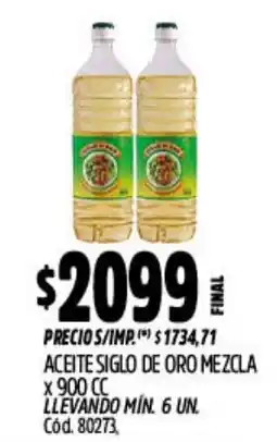 Supermercados Yaguar Aceite siglo de oro mezcla oferta