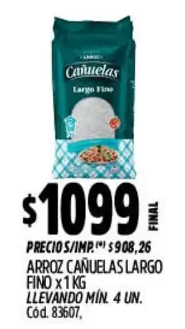 Supermercados Yaguar Cañuelas arroz largo fino oferta