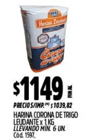 Supermercados Yaguar Corona harina de trigo leudante oferta