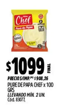 Supermercados Yaguar Chef pure de papas oferta