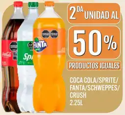Supermercados Todo Coca cola/sprite/fanta/schweppes/crush oferta