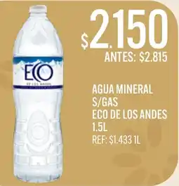 Supermercados Todo Eco agua mineral s/gas oferta