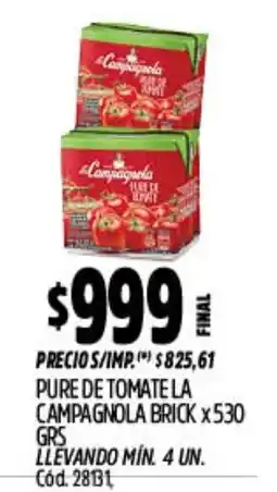 Supermercados Yaguar Campagnola pure de tomate oferta
