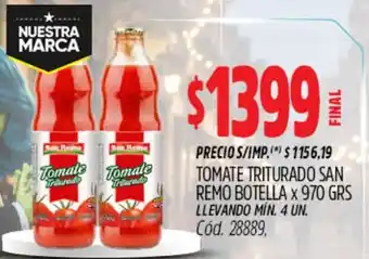 Supermercados Yaguar San remo tomate triturado oferta