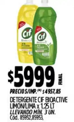 Supermercados Yaguar Cif detergente bioactive oferta