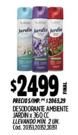 Supermercados Yaguar Jardin desodorante ambiente oferta