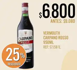 Supermercados Todo Carpano vermouth carpano rosso oferta