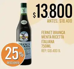 Supermercados Todo Fernet branca menta ricetta italiana oferta