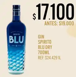 Supermercados Todo Spirito blu gin spirito blu dry oferta